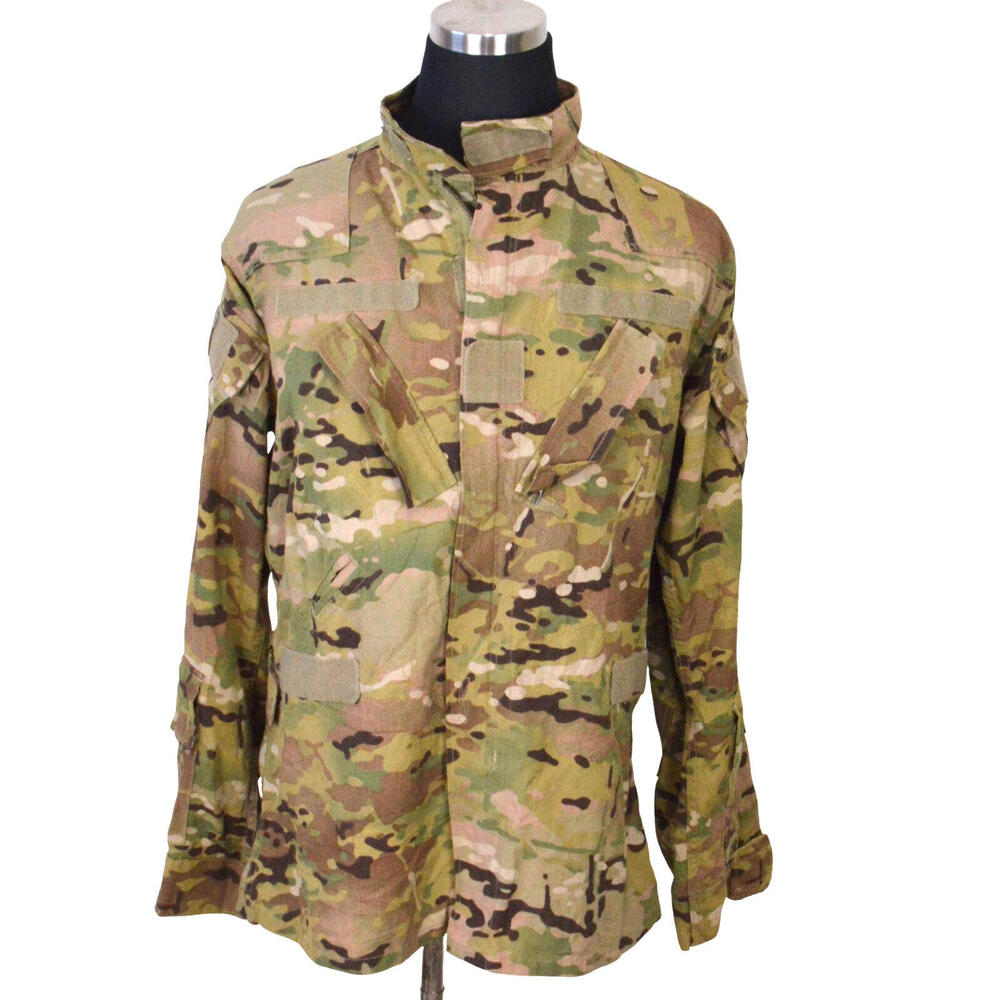 Coat Army Aircrew Combat Camo Military Jacket Shirt Medium Regular Green Brown